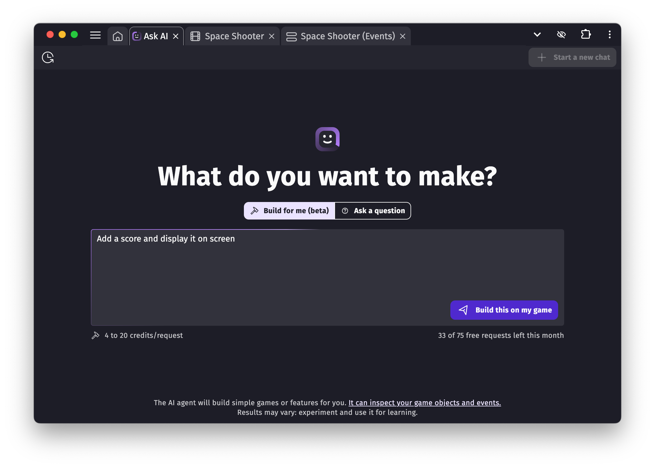 Ask AI screen